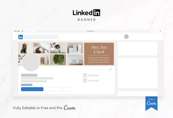 Ladystrategist Carol Linked In Banner Canva Template instagram canva templates social media templates etsy free canva templates