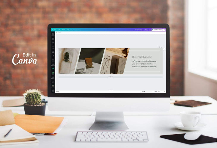 Ladystrategist Charlotte Linked In Banner Canva Template instagram canva templates social media templates etsy free canva templates