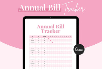 Ladystrategist Chinese Pink Annual Bill Tracker Printable and Editable Canva Template instagram canva templates social media templates etsy free canva templates