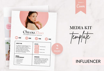 Ladystrategist Chyou Zhao Media Kit Canva Template for Influencers instagram canva templates social media templates etsy free canva templates