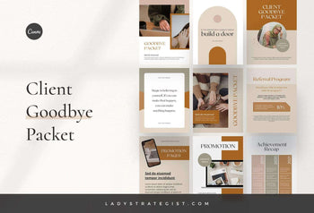 Ladystrategist Client Goodbye Packet Canva Template instagram canva templates social media templates etsy free canva templates