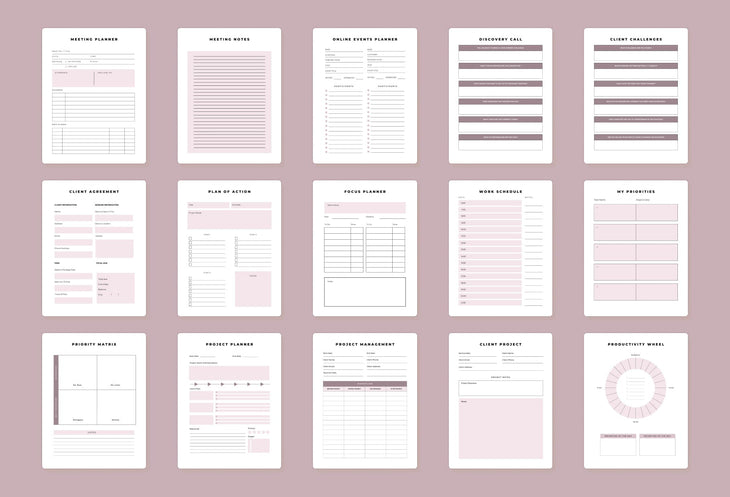 Ladystrategist Client Management Planner Canva Template instagram canva templates social media templates etsy free canva templates