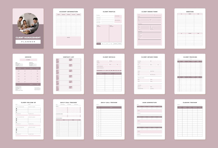 Ladystrategist Client Management Planner Canva Template instagram canva templates social media templates etsy free canva templates