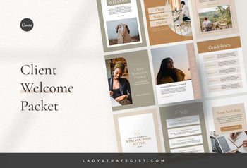 Ladystrategist Client Welcome Packet Canva Template instagram canva templates social media templates etsy free canva templates