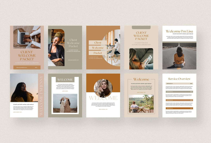 Ladystrategist Client Welcome Packet Canva Template instagram canva templates social media templates etsy free canva templates