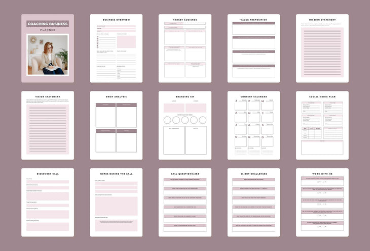 Ladystrategist Coaching Business Planner Canva Template instagram canva templates social media templates etsy free canva templates