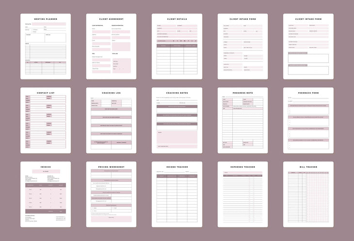 Ladystrategist Coaching Business Planner Canva Template instagram canva templates social media templates etsy free canva templates