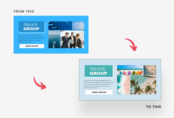 Ladystrategist Copy of Facebook Group Banner Sky Blue Canva Templates instagram canva templates social media templates etsy free canva templates