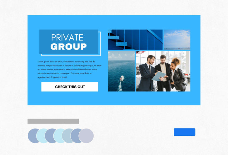 Ladystrategist Copy of Facebook Group Banner Sky Blue Canva Templates instagram canva templates social media templates etsy free canva templates