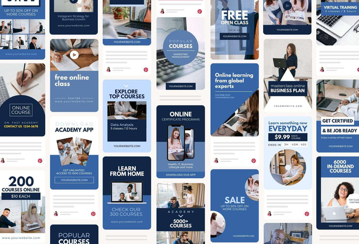 Ladystrategist Course Pinterest Template instagram canva templates social media templates etsy free canva templates