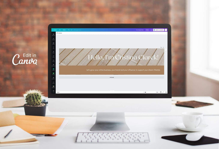 Ladystrategist Cristina Linked In Banner Canva Template instagram canva templates social media templates etsy free canva templates