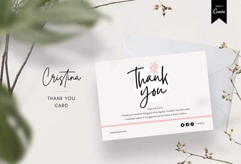 Ladystrategist Cristina Printable Thank You Card Packaging Insert Note Canva Template instagram canva templates social media templates etsy free canva templates