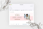 Ladystrategist Cynthia Email Signature Template Editable Canva Template Rose Gold instagram canva templates social media templates etsy free canva templates