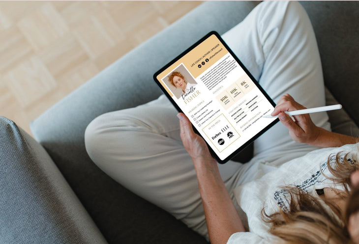 Ladystrategist Danielle Speaker One-Sheet Canva Template instagram canva templates social media templates etsy free canva templates