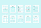 Ladystrategist Dark Cyan Manifestation Dream Life Book Canva Template Printable and Editable instagram canva templates social media templates etsy free canva templates