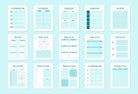 Ladystrategist Dark Cyan Manifestation Dream Life Book Canva Template Printable and Editable instagram canva templates social media templates etsy free canva templates