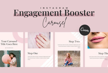Ladystrategist Diamond Carousel Instagram Engagement Booster Canva Template instagram canva templates social media templates etsy free canva templates