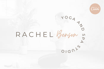 Ladystrategist Shop DIY Rachel Yoga Brand Logo Canva Template - Brand Creator instagram canva templates social media templates etsy free canva templates