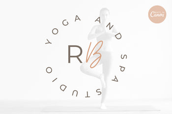 Ladystrategist Shop DIY RB Yoga Brand Logo Canva Template instagram canva templates social media templates etsy free canva templates