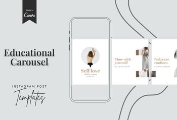 Ladystrategist Eliana Educational 6-Page Carousel Canva Template instagram canva templates social media templates etsy free canva templates
