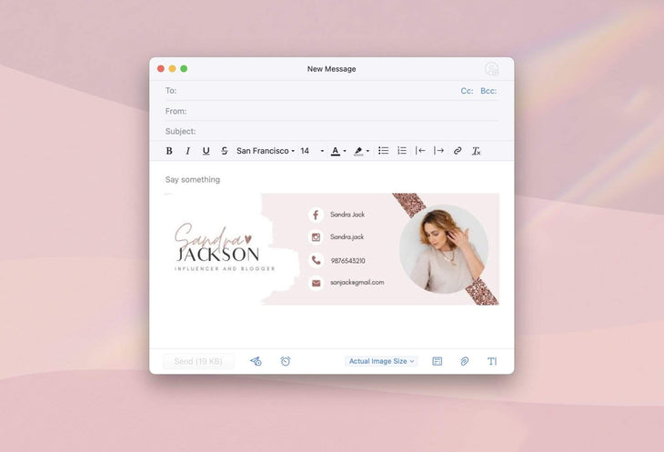 Ladystrategist Email Signature Template Editable Canva Template Rose Gold instagram canva templates social media templates etsy free canva templates