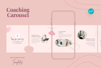 Ladystrategist Emma Coaching 6-Page Carousel Canva Template instagram canva templates social media templates etsy free canva templates