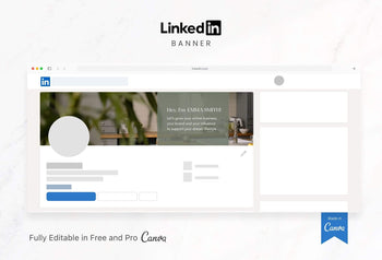 Ladystrategist Emma Linked In Banner Canva Template instagram canva templates social media templates etsy free canva templates