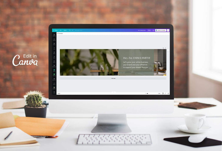 Ladystrategist Emma Linked In Banner Canva Template instagram canva templates social media templates etsy free canva templates