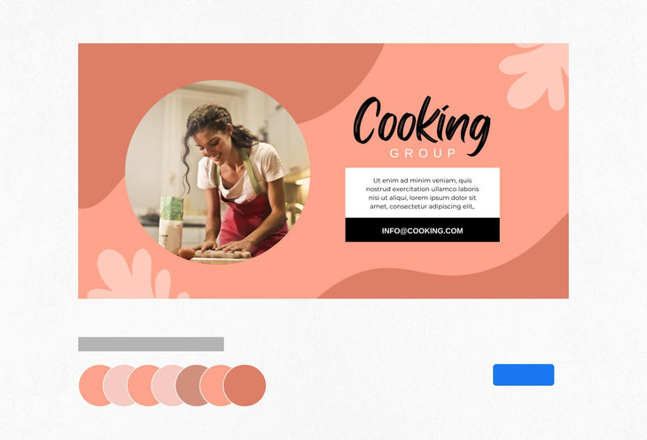 Ladystrategist Facebook Group Banner Tangerine Canva Templates instagram canva templates social media templates etsy free canva templates