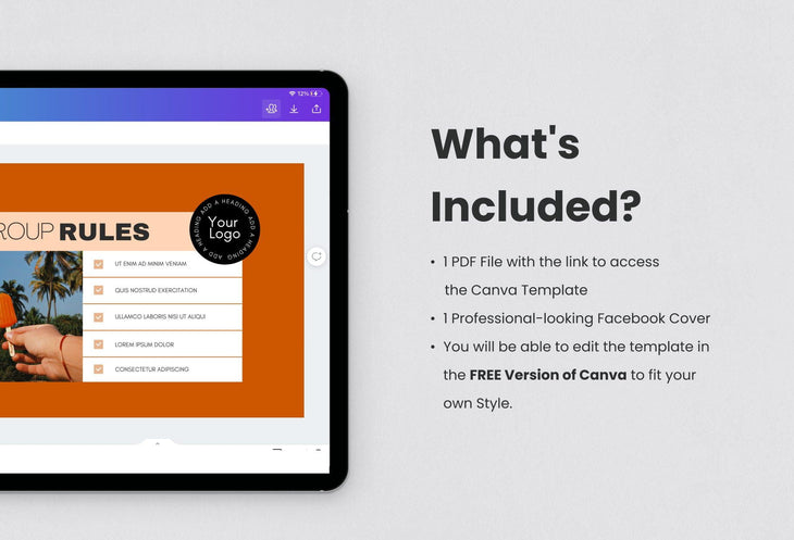 Ladystrategist Facebook Group Banner Tawny Orange Canva Templates instagram canva templates social media templates etsy free canva templates