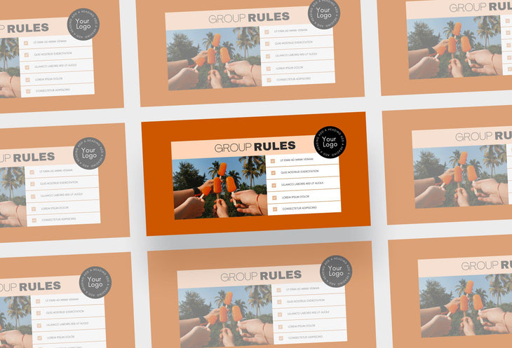 Ladystrategist Facebook Group Banner Tawny Orange Canva Templates instagram canva templates social media templates etsy free canva templates