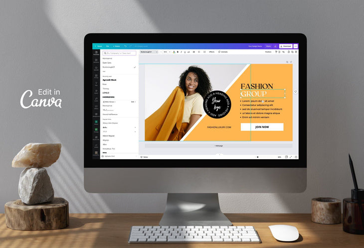 Ladystrategist Facebook Group Banner Turmeric Canva Templates instagram canva templates social media templates etsy free canva templates