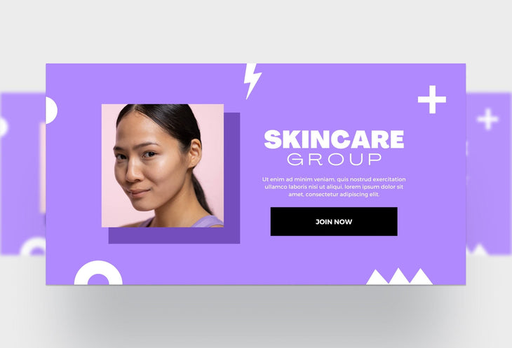 Ladystrategist Facebook Group Banner Ultra Violet Canva Templates instagram canva templates social media templates etsy free canva templates