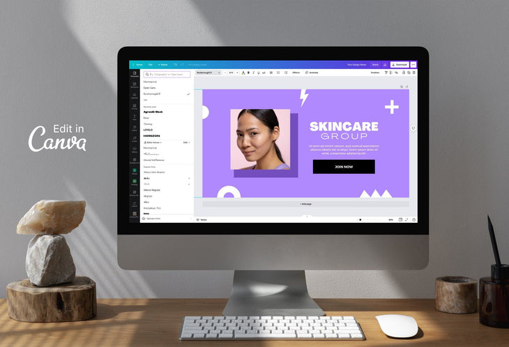 Ladystrategist Facebook Group Banner Ultra Violet Canva Templates instagram canva templates social media templates etsy free canva templates
