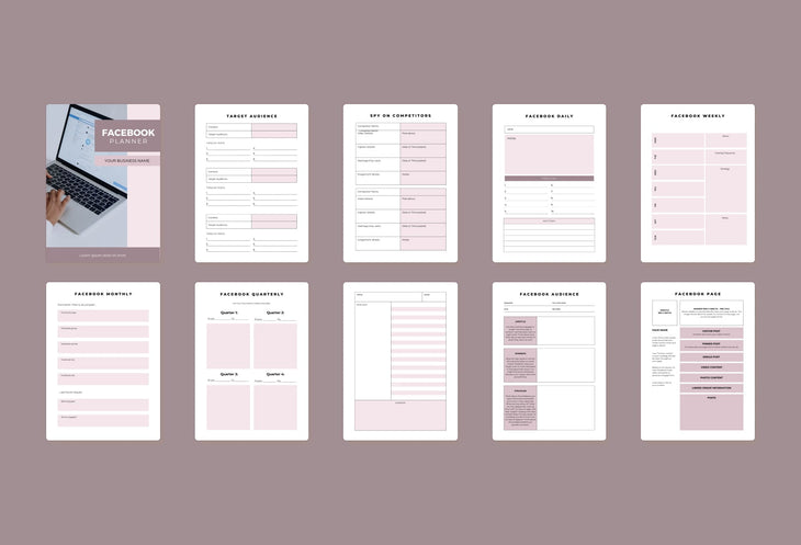 Ladystrategist Facebook Planner Canva Template instagram canva templates social media templates etsy free canva templates