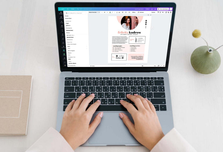Ladystrategist Felicity Speaker One-Sheet Canva Template instagram canva templates social media templates etsy free canva templates