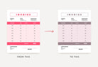 Ladystrategist Fiery Rose Invoice Canva Template Printable and Editable instagram canva templates social media templates etsy free canva templates