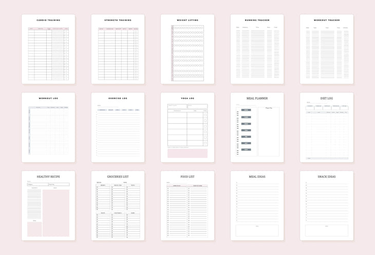 Ladystrategist Fitness Planner Canva Template instagram canva templates social media templates etsy free canva templates