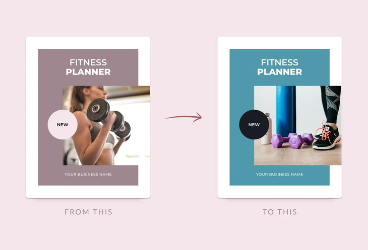 Ladystrategist Fitness Planner Canva Template instagram canva templates social media templates etsy free canva templates