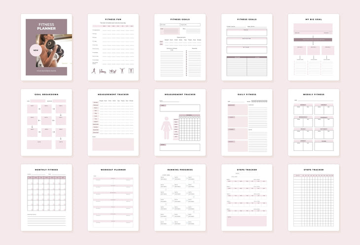 Ladystrategist Fitness Planner Canva Template instagram canva templates social media templates etsy free canva templates