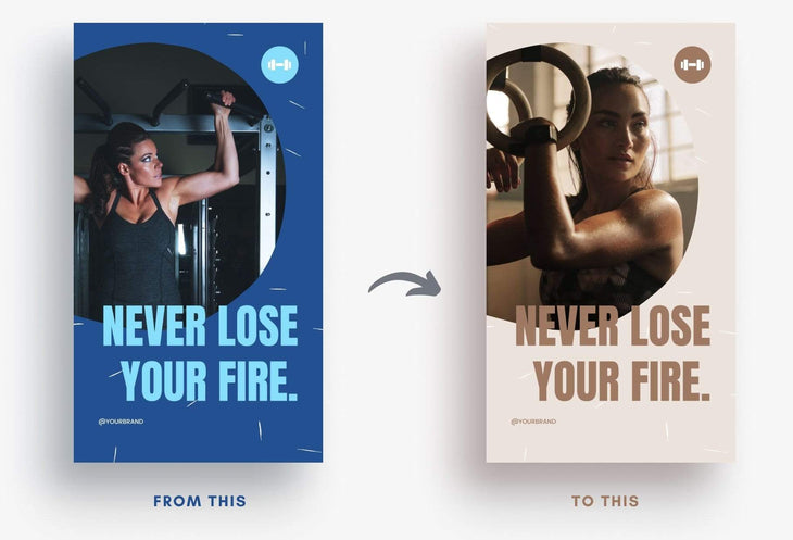 Ladystrategist FITNESS TREND Stories - 97 Done-for-You Fitness Instagram Templates - Fully Editable Canva Templates instagram canva templates social media templates etsy free canva templates