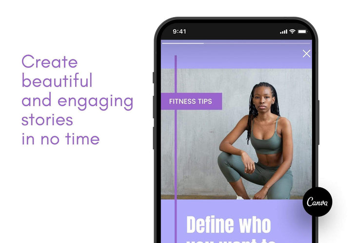 Ladystrategist FITNESS TREND Stories - 97 Done-for-You Fitness Instagram Templates - Fully Editable Canva Templates instagram canva templates social media templates etsy free canva templates