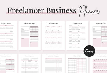 Ladystrategist Freelancer Business Planner Canva Template instagram canva templates social media templates etsy free canva templates