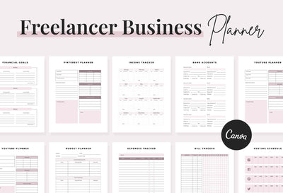 Ladystrategist Freelancer Business Planner Canva Template instagram canva templates social media templates etsy free canva templates