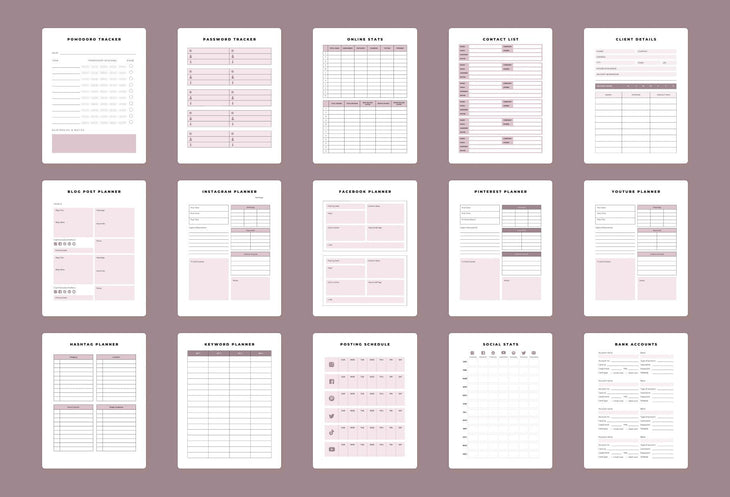 Ladystrategist Freelancer Business Planner Canva Template instagram canva templates social media templates etsy free canva templates