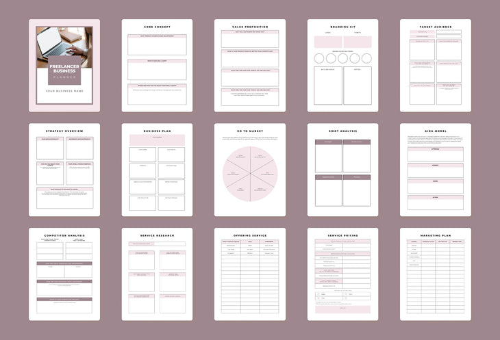 Ladystrategist Freelancer Business Planner Canva Template instagram canva templates social media templates etsy free canva templates