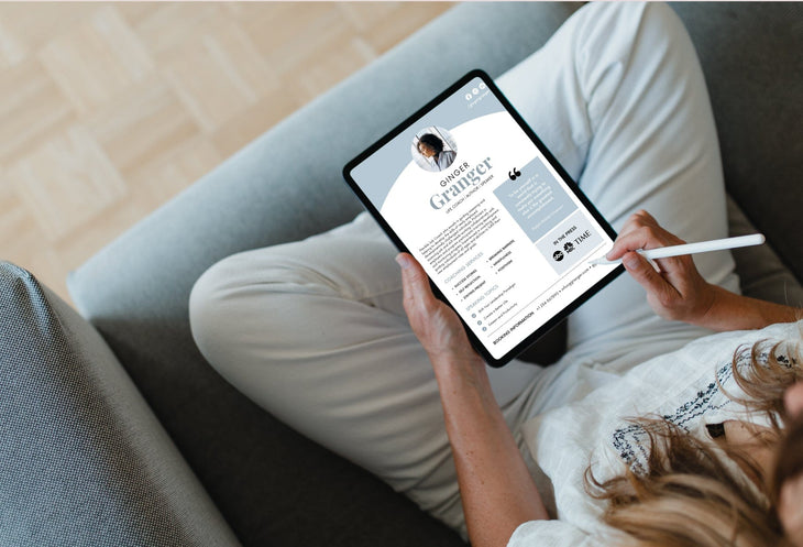 Ladystrategist Ginger Speaker One-Sheet Canva Template instagram canva templates social media templates etsy free canva templates