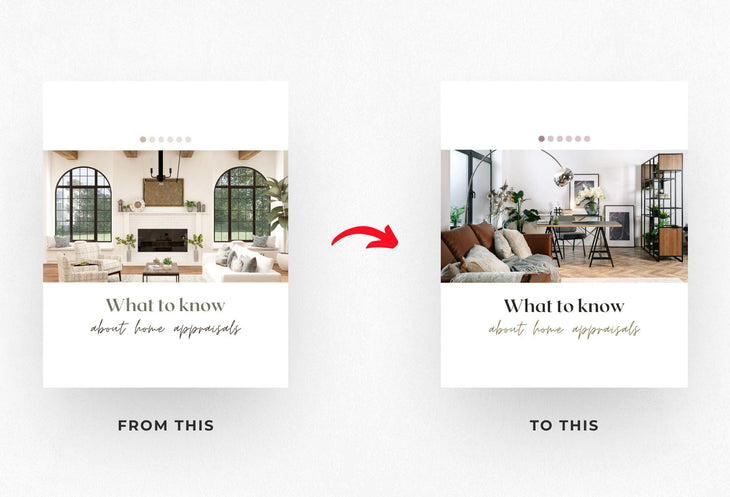Ladystrategist Grace Real Estate 6-Page Carousel Canva Template instagram canva templates social media templates etsy free canva templates