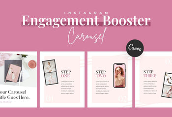 Ladystrategist Happy Carousel Instagram Engagement Booster Canva Template instagram canva templates social media templates etsy free canva templates