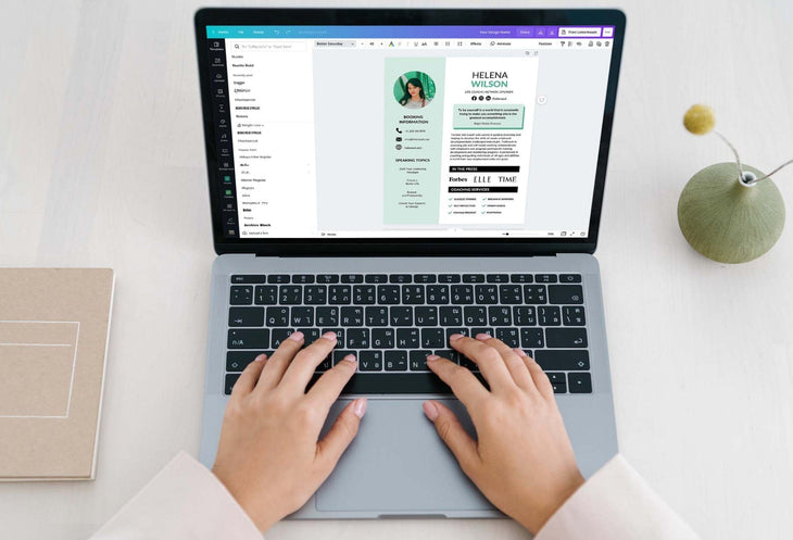 Ladystrategist Helena Speaker One-Sheet Canva Template instagram canva templates social media templates etsy free canva templates